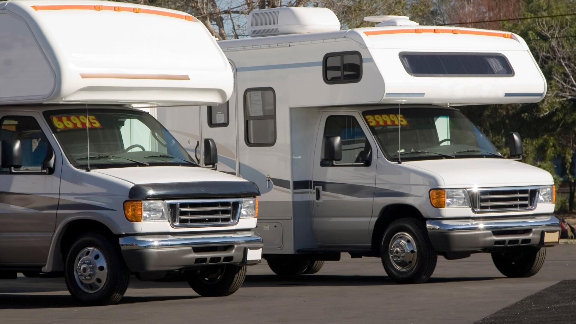Photo of two Class C RVs for sale