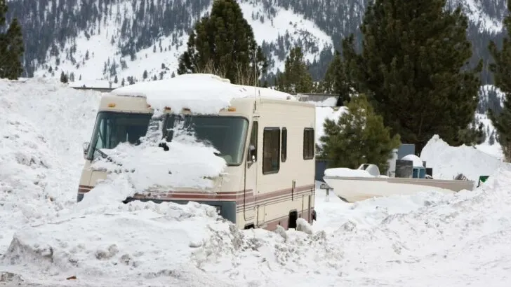 A stored RV covered in snow... should you disconnect the batteries?