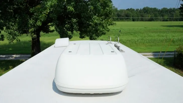 Photo of an RV AC rooftop unit