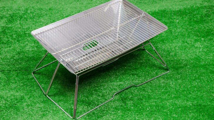 Folding Camp Grill: Make Dinner & Save Space!