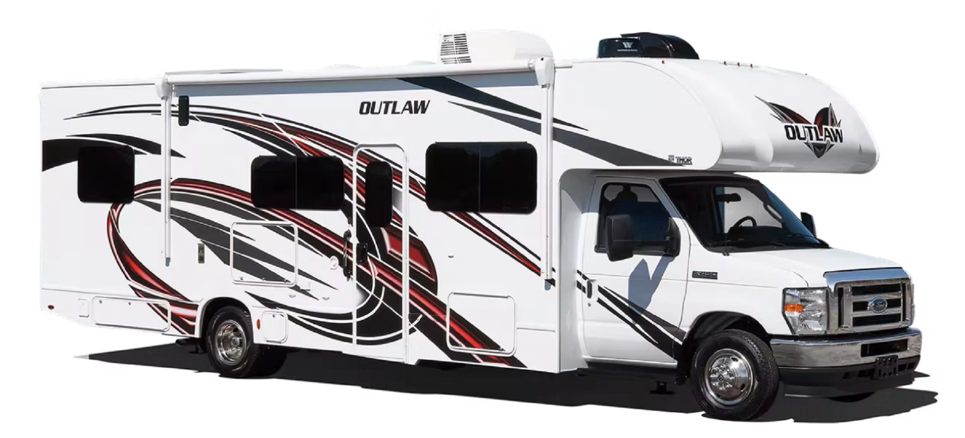 The 2023 Thor Outlaw Class C toy hauler motorhome