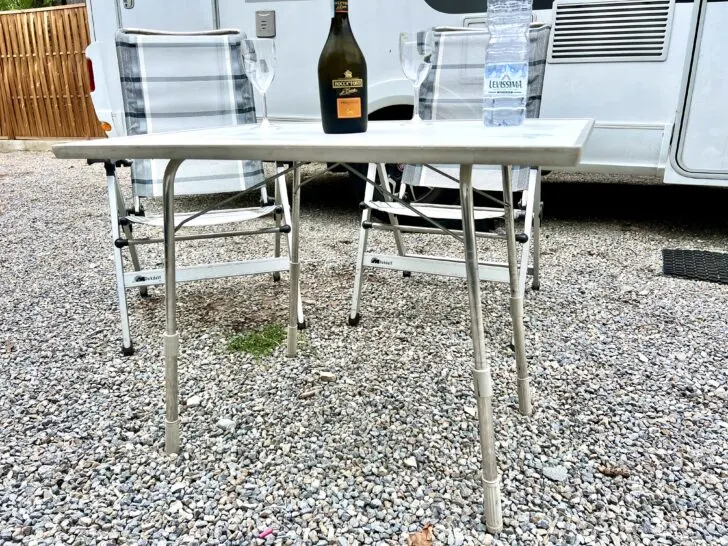Our European folding camping table
