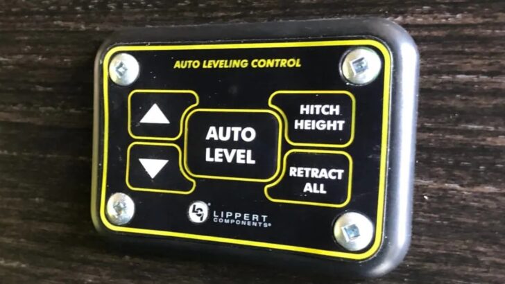 A Lippert Leveling System control panel