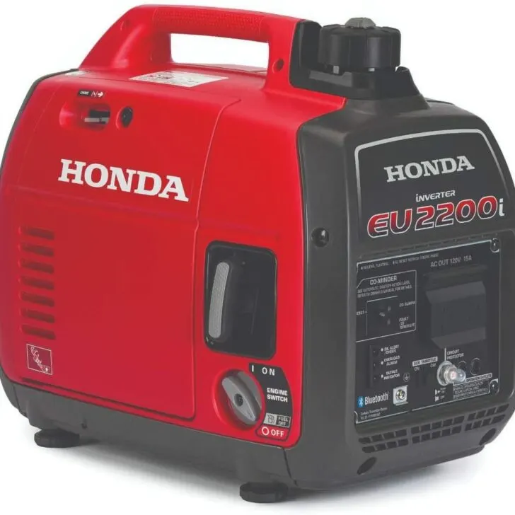 A Honda EU2200i recreational inverter generator