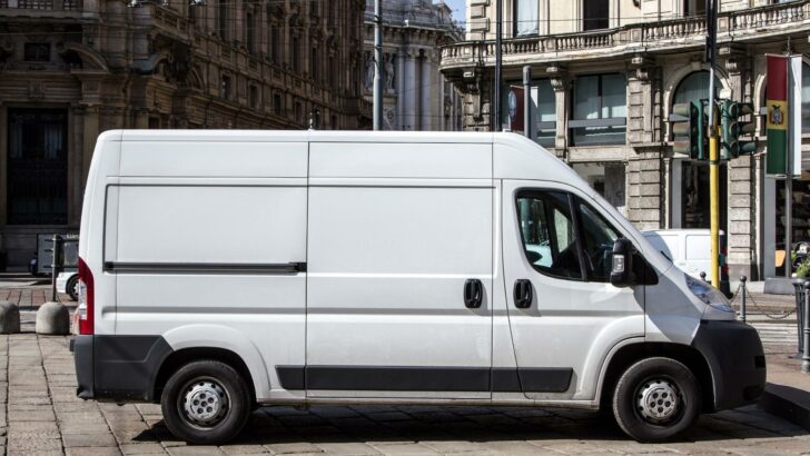 A van parked in the city might be stealth camping