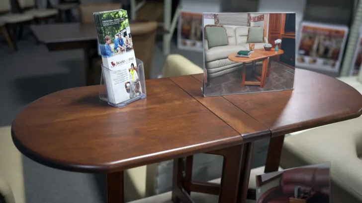 Bradd & Hall's Easy Coffee Table is a great example of an RV folding table.