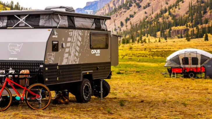 The Opus OP15 hybrid off-road travel trailer