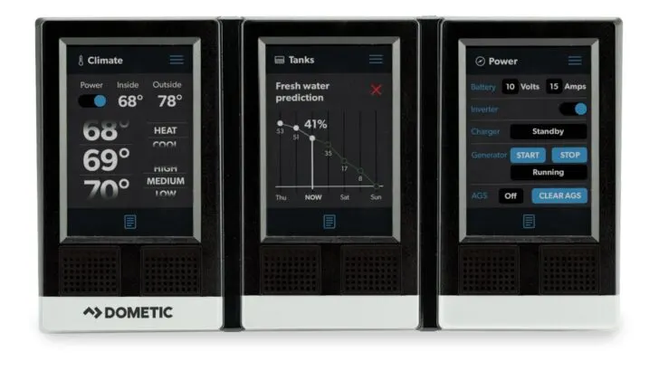 Dometic touch control and monitoring panel