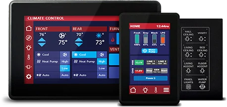 Firefly RV multiplex control panels come in multiple sizes and form factors.