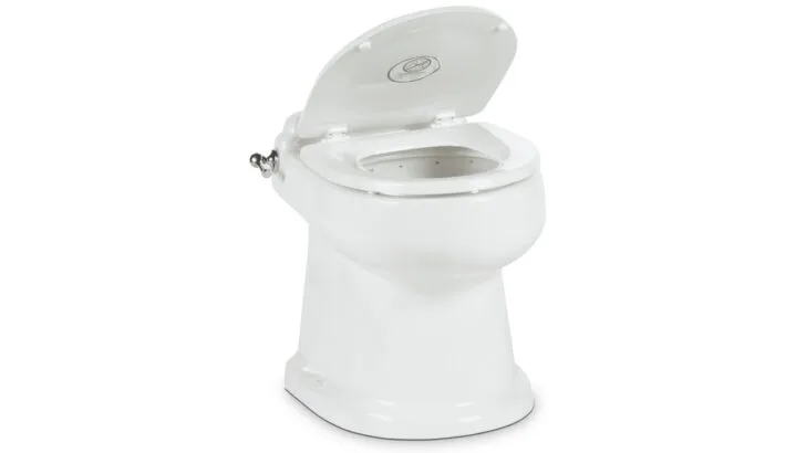 A Dometic series 4310 RV toilet.