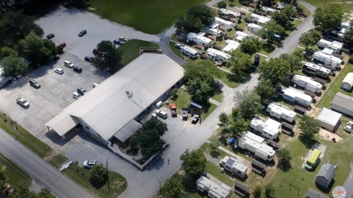 An aerial view of the C.A.R.E. Center in Livingston, Texas
