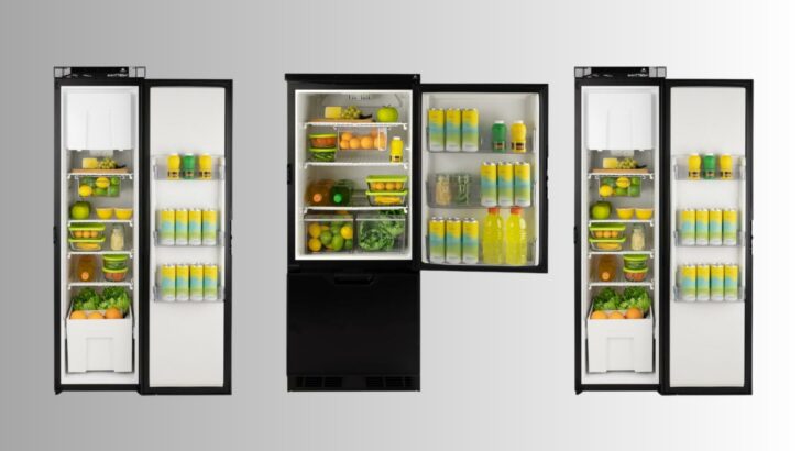 Three N2000 Series fridges shown open