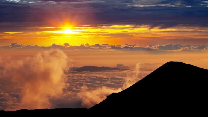 Haleakala National Park at sunrise