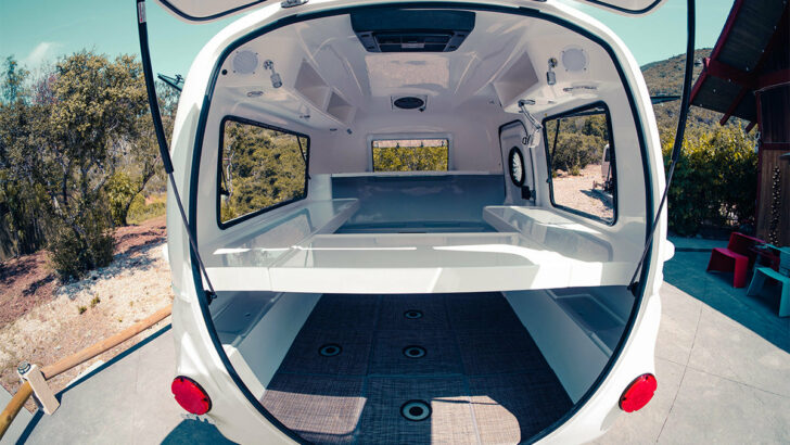 The Venture interior shown from the extra large hatch