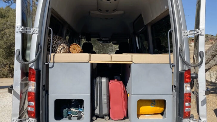The Adaptiv system shown from the rear of a Sprinter van