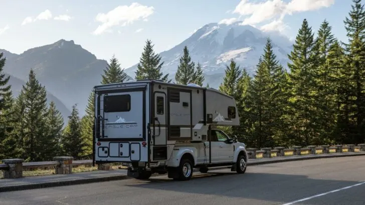 An Eagle Cap camper, one of the largest truck campers made