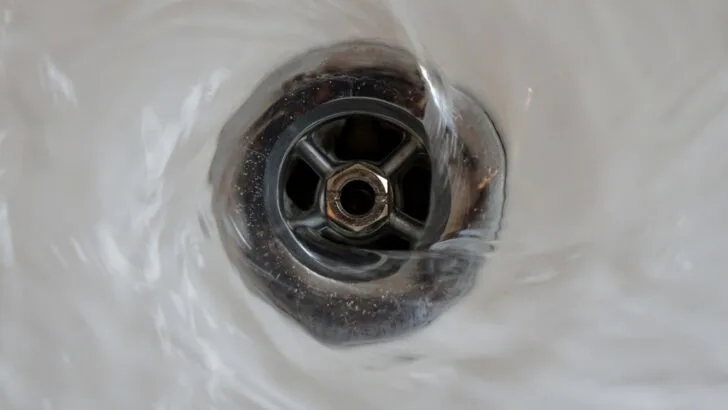 Water circling a drain