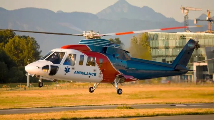 An "air ambulance" helicopter