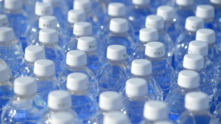 Multiple single-use water bottles