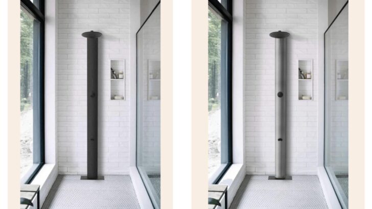 2 RainStick recycling showers side-by-side