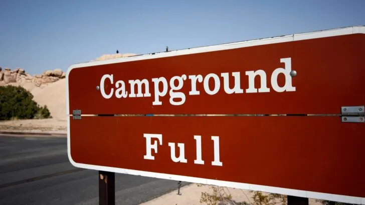 A "Campground Full" sign