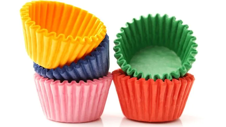 multi-colored silicone cupcake liners