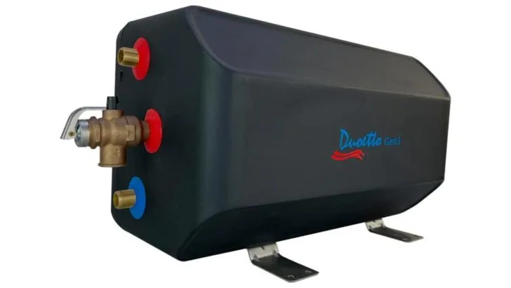 A Duoetto Gen3 12 Volt RV water heater