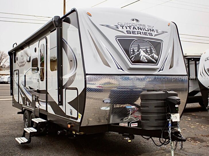 An Outdoors RV equipped with an underslung trailer coupler.