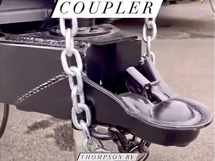 An underslung trailer coupler is attached UNDER a trailer's frame/tongue.