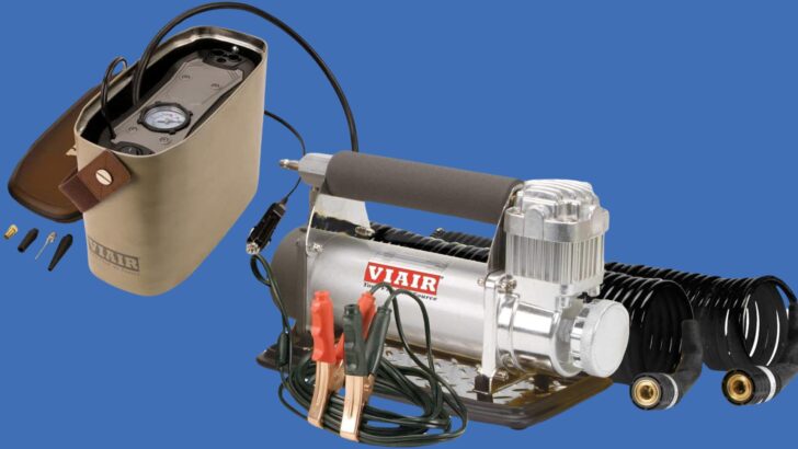 The smallest (75P) and largest (450P) Viair RV compressors
