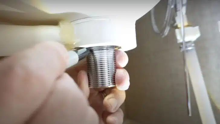 Marking the new sink drain