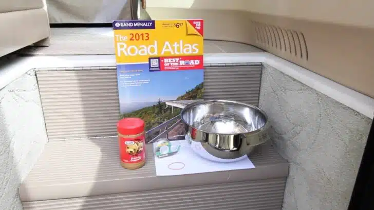 Items we used to create a DIY mouse trap