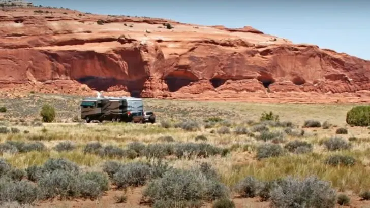 Our remote boondocking spot in southern Utah
