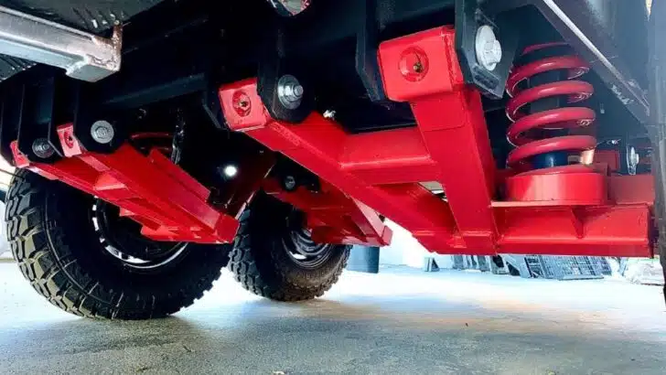 The suspension system of a Black Series HQ19 is shown. 