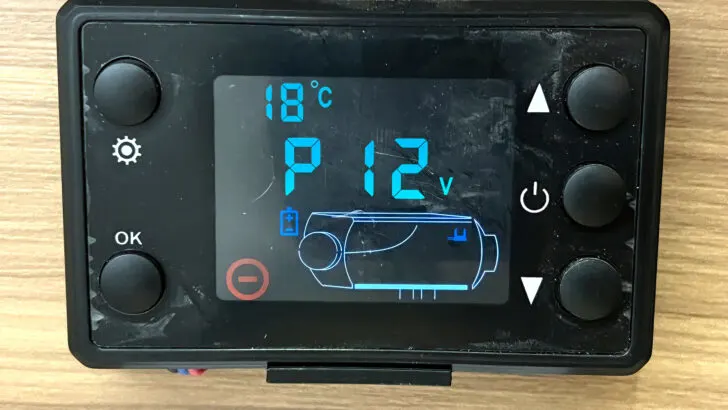 The thermostat for the furnace in the Black Series HQ19