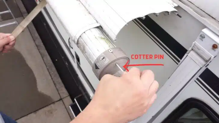 Inserting cotter pin