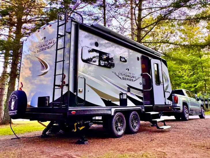 Campgrounds that allow RV washing let us get our rig clean and shiny.